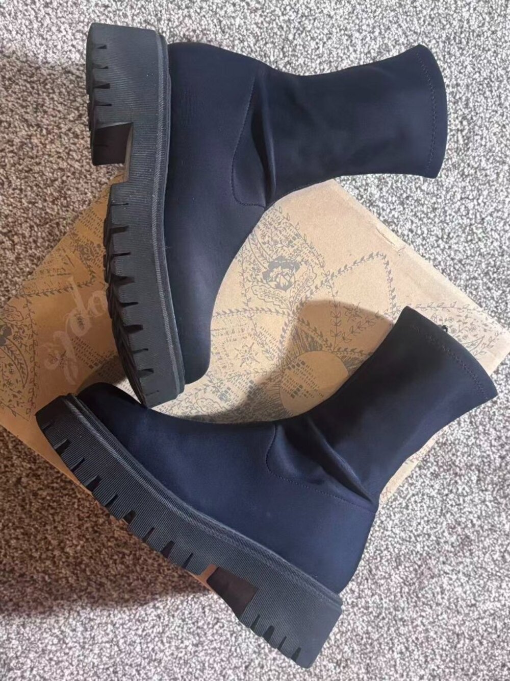 Free People Black Sock Booties Women Size 36 EU